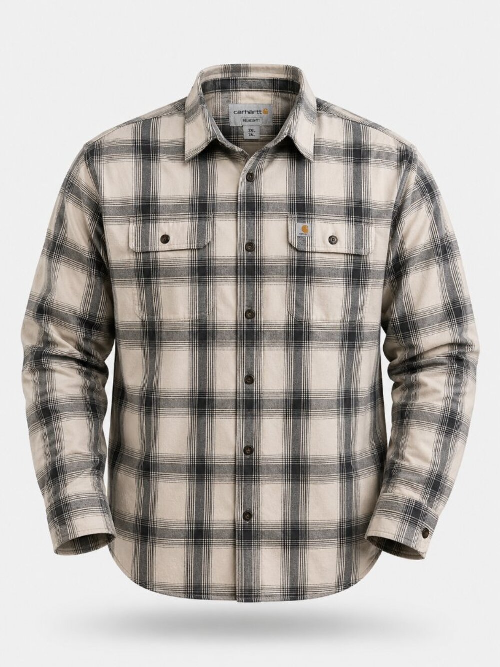 Carhartt Flannel Shirt Mens 3XL Original Fit Cotton Heavyweight Plaid pattern